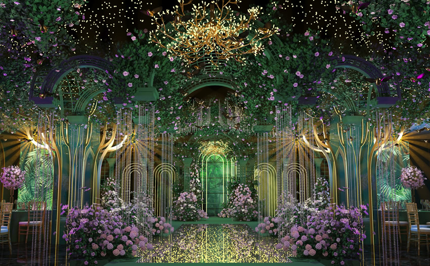 察布查尔奇妙森林婚礼堂效果展示